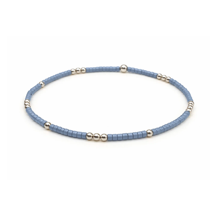 DENIM BLUE + Gold Bracelet