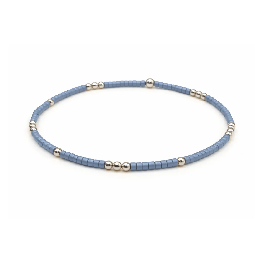 DENIM BLUE + Gold Bracelet