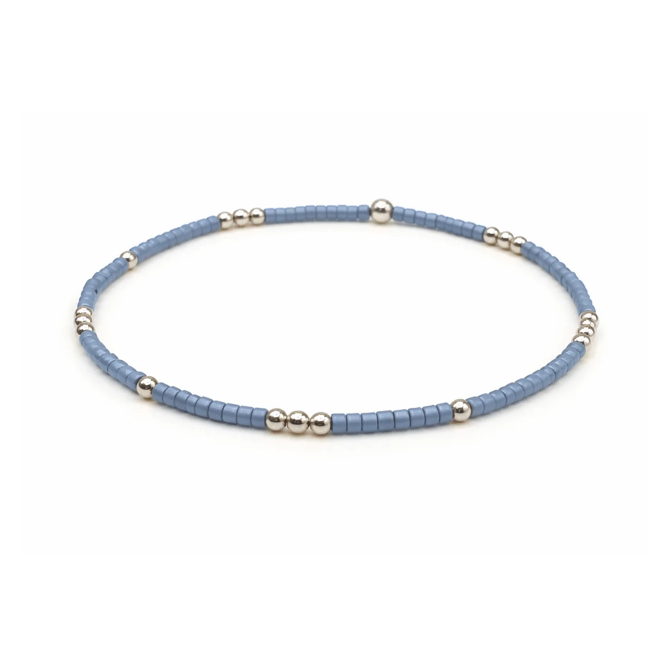 DENIM BLUE + Gold Bracelet