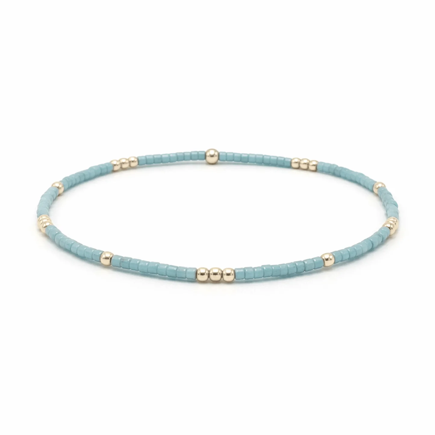 PALE TURQUOISE Blue + Gold Bracelet