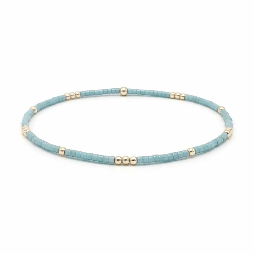 PALE TURQUOISE Blue + Gold Bracelet