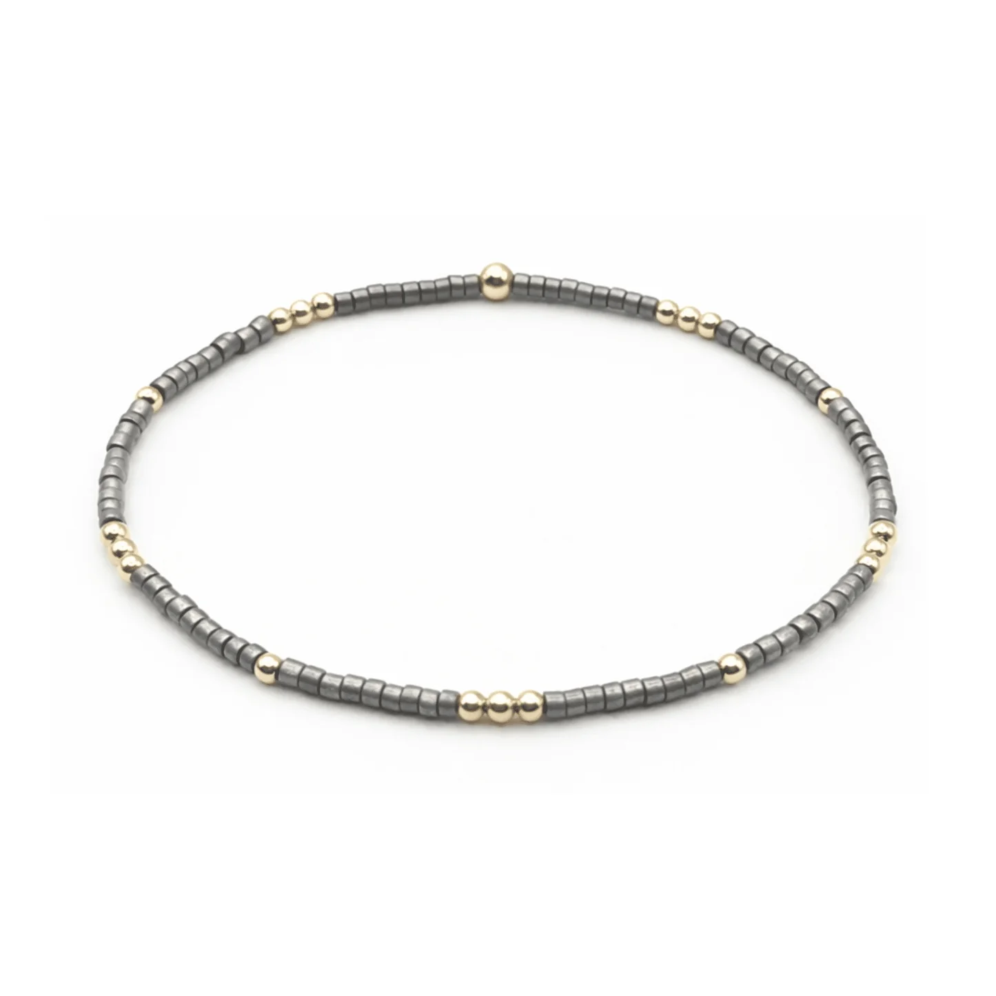 PEWTER + Gold Bracelet
