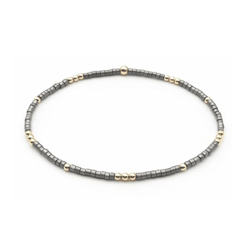 PEWTER + Gold Bracelet