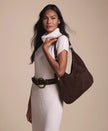 Esther Hobo - Suede Leather Chocolate