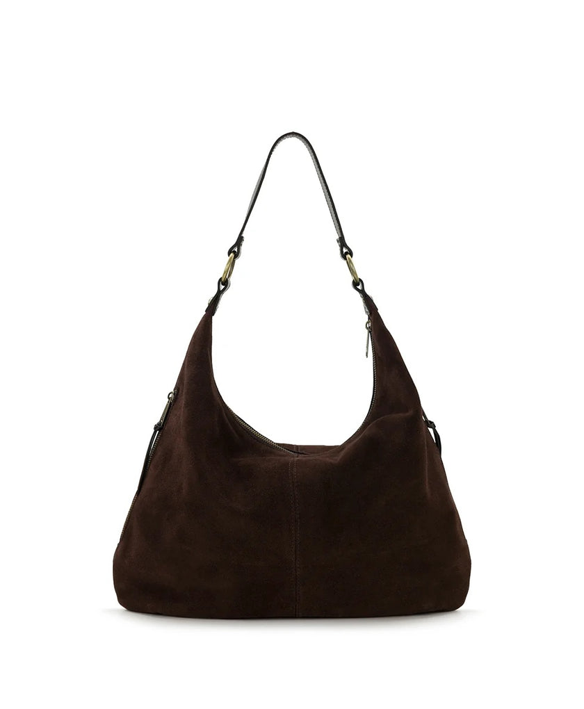 Esther Hobo - Suede Leather Chocolate