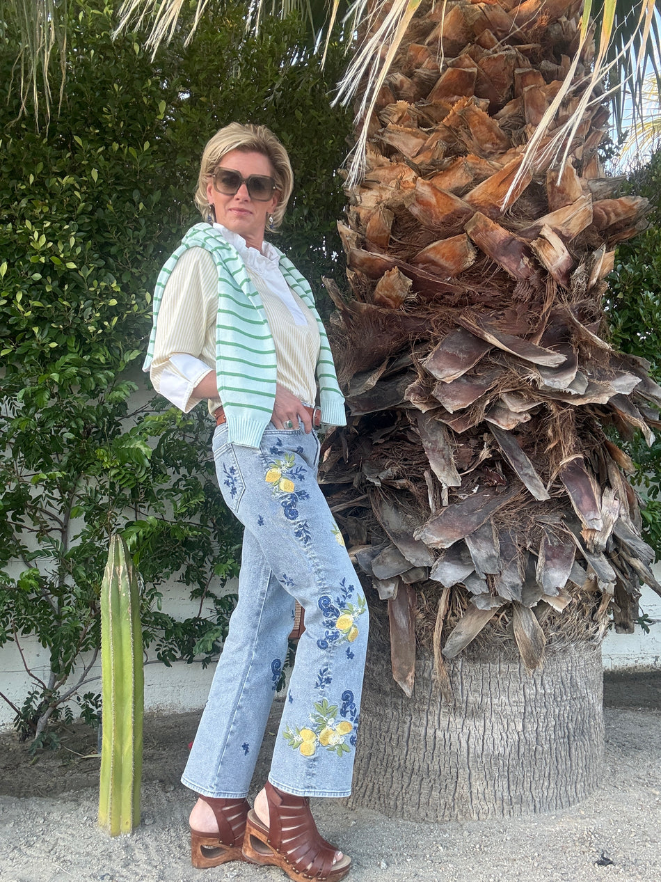 Roxy X Lemmoncello Straight Leg Jean side 