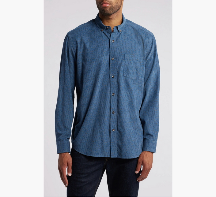 OVERDYED PRINT CORDUROY SHIRT