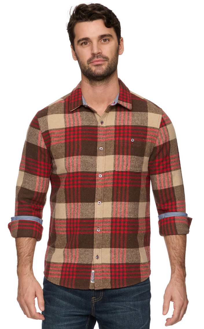 LANSING LS HERRINGBONE FLANNEL SHIRT