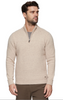 WOODLAND 1/4 ZIP CABLE MOCK NECK SWEATER