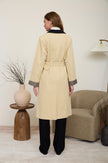 Contrast Collar Coat