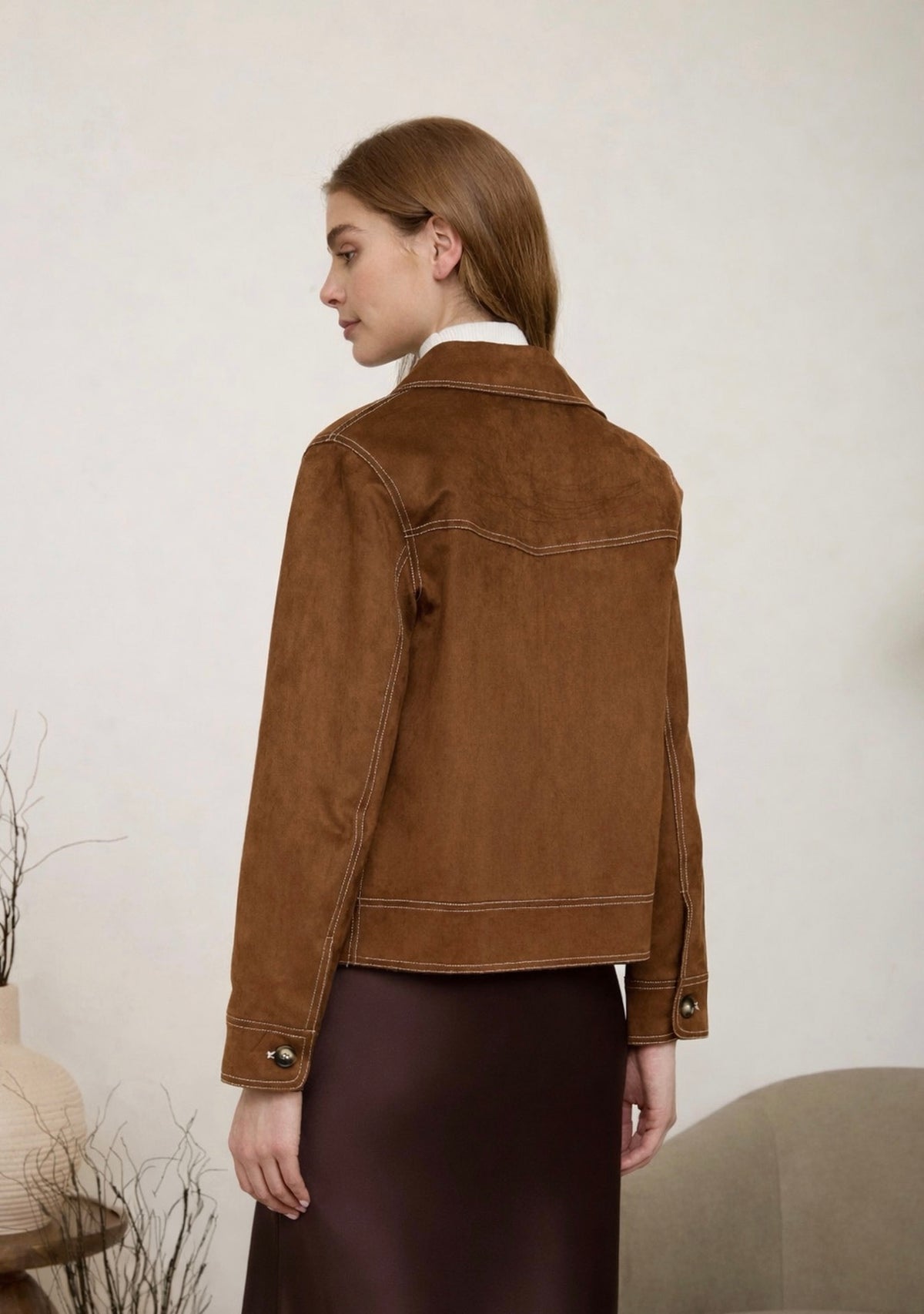 Faux Suede Jacket