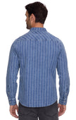 Lineville LS Textured Stripe Western Shirt