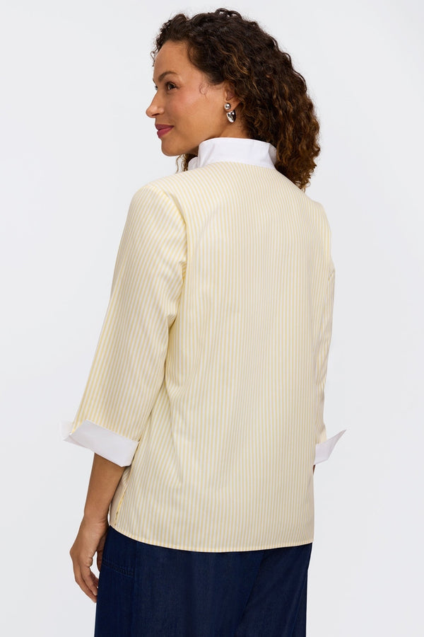 Tammy 3/4 Sleeve Stripe Shirt back