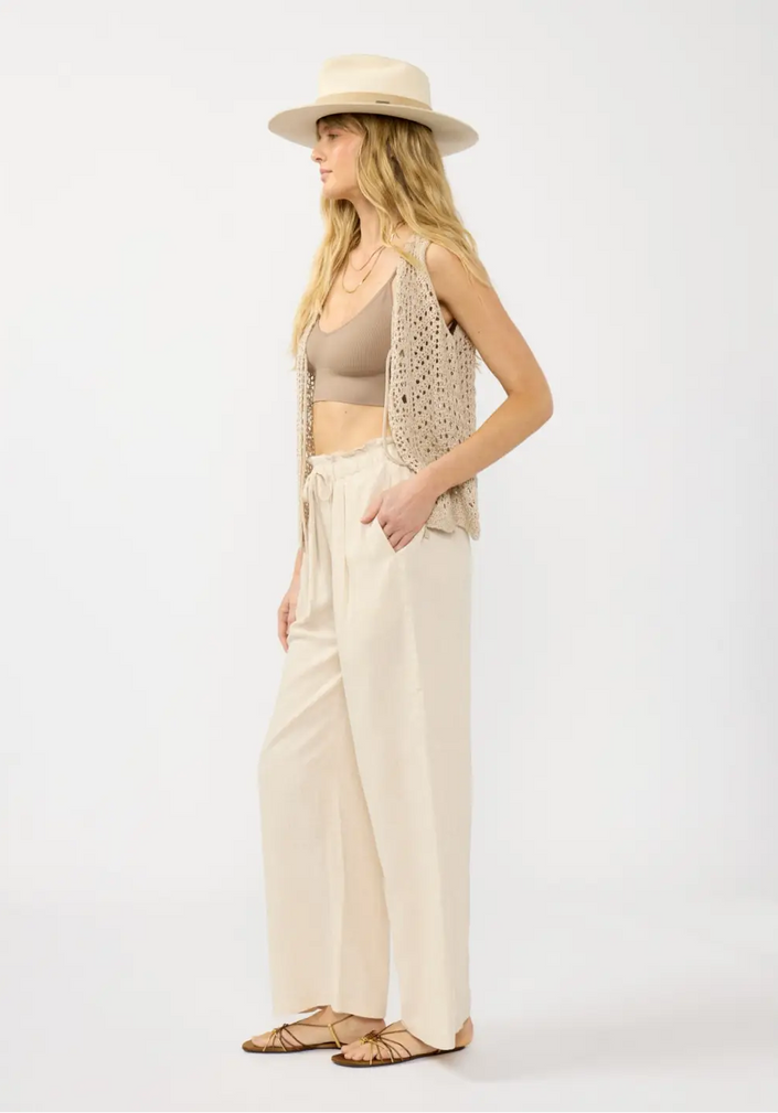 The Sandy Drawstring Pant natural-side