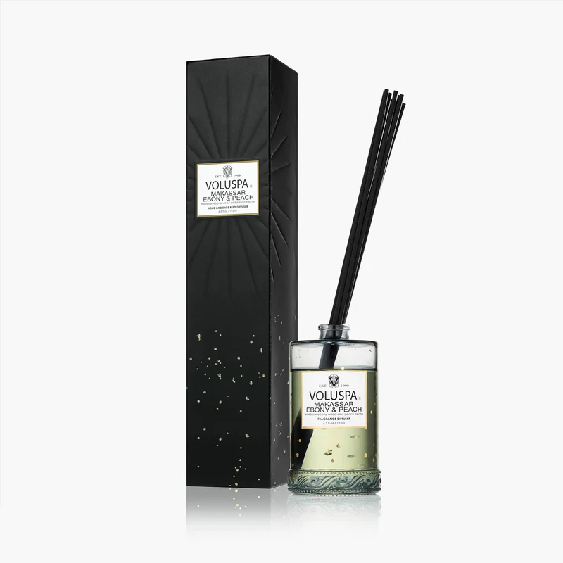 Makassar Ebony Reed Diffuser with packaging