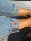 Whimsical Wonder Cuff Denim Jeans Cuffs