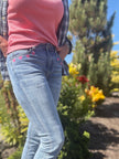 Whimsical Wonder Cuff Denim Jeans Side