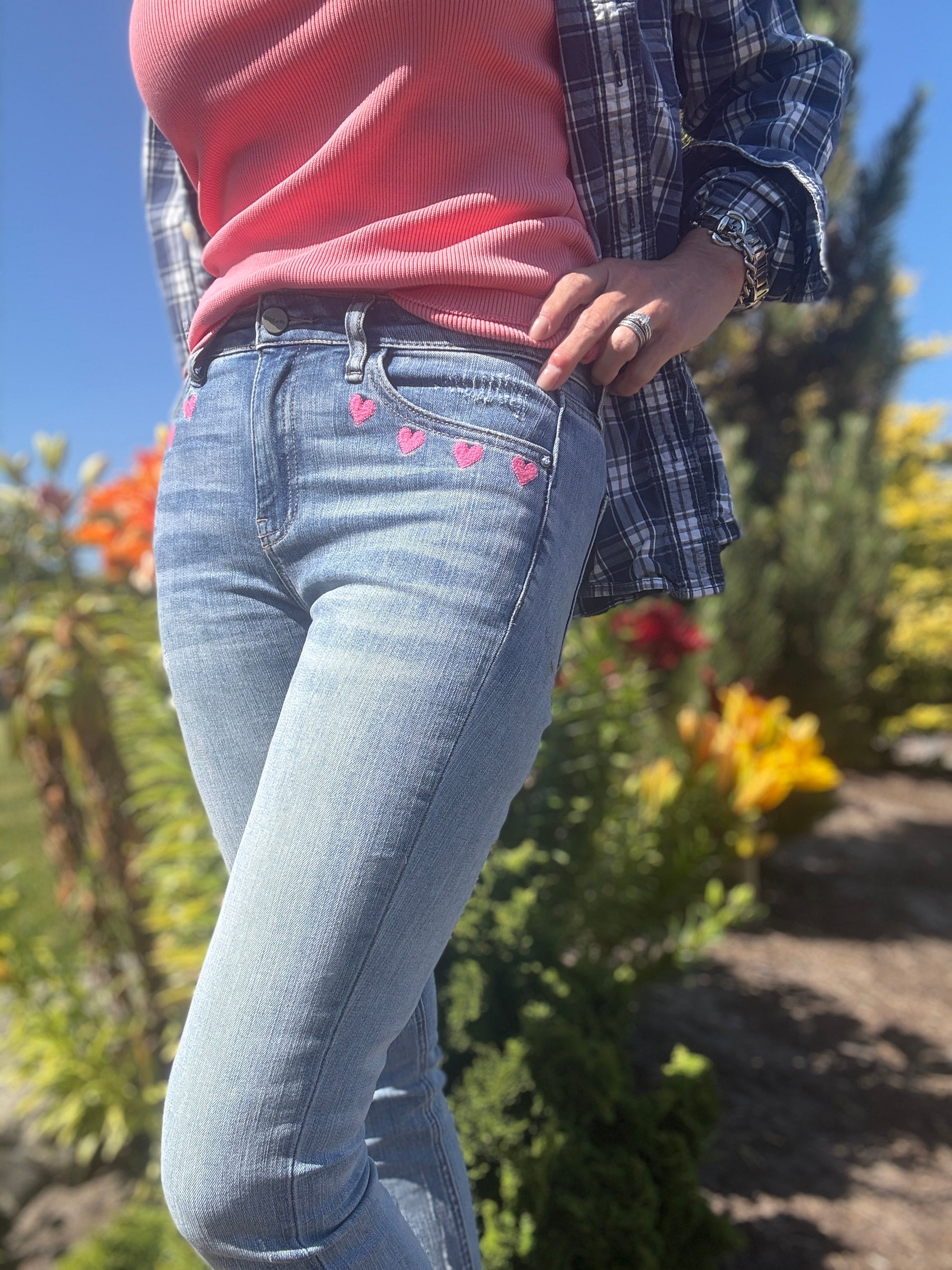 Whimsical Wonder Cuff Denim Jeans Side_2