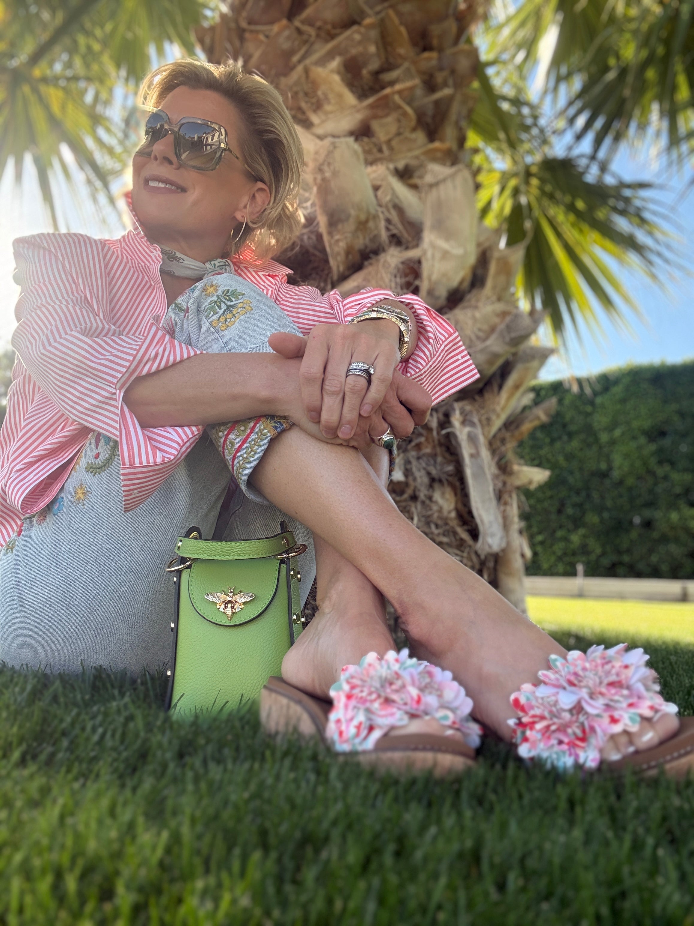Wildflower - White Floral Shoe worn