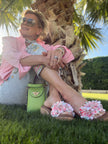 Wildflower - White Floral Shoe worn