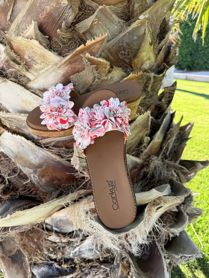 Wildflower - White Floral Women’s Wedge Shoe