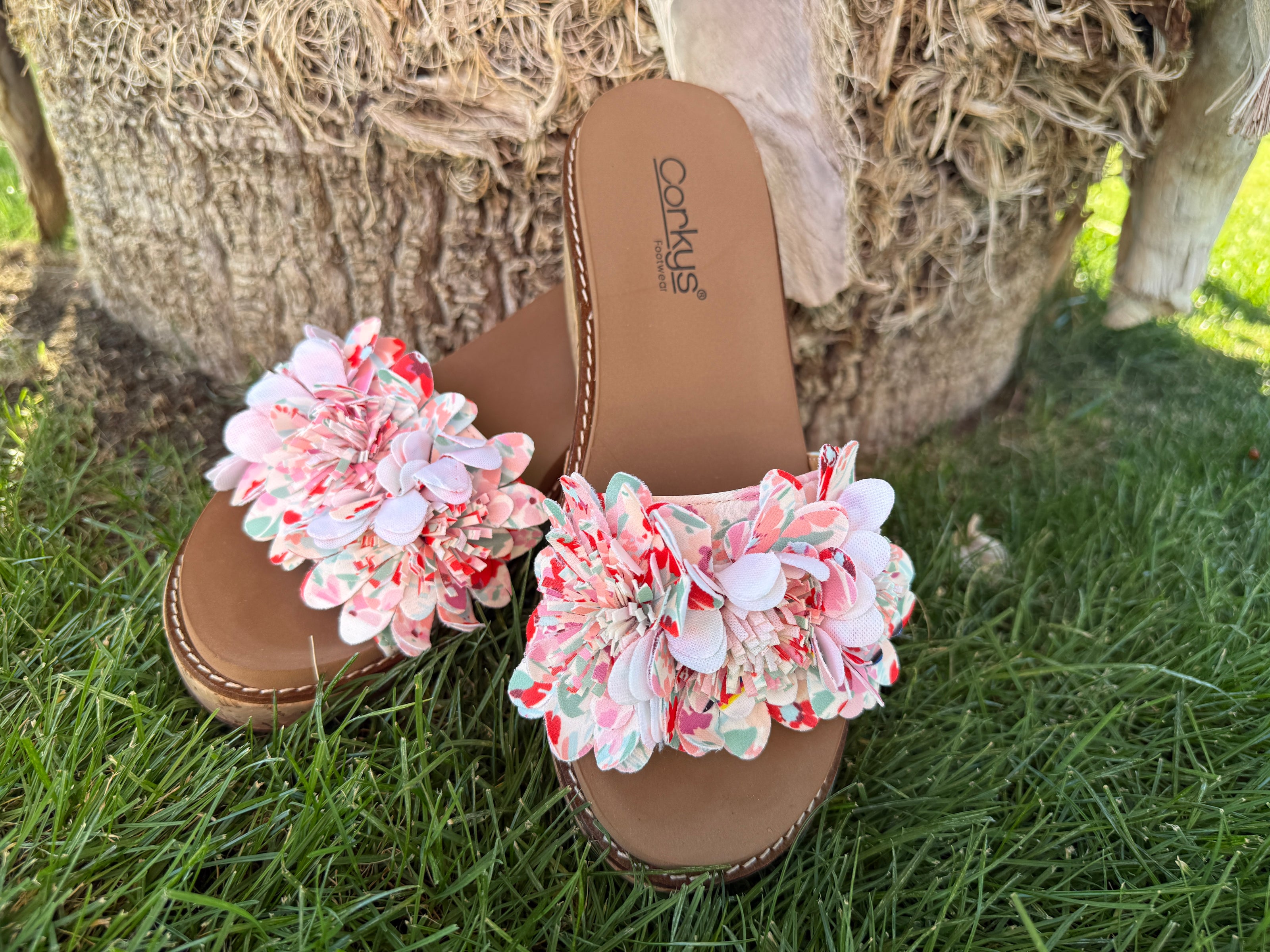 Wildflower - White Floral Women’s Wedge Shoe