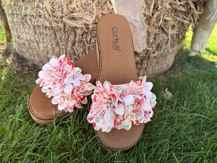 Wildflower - White Floral Women’s Wedge Shoe