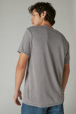 Lucky Brand Don't Worry Smiley Tee - Frost Grey back
