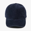 Solid Acid Wash Cotton Corduroy Fall Winter Baseball Cap - Navy