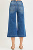 High Rise-Crop Wide-Double Button Detail Jeans back