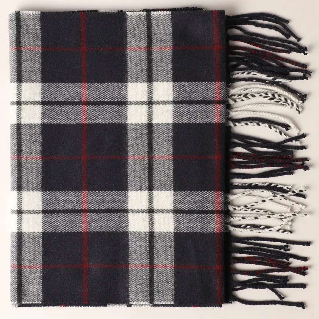 Cashmere Feel Plaid Scarf
