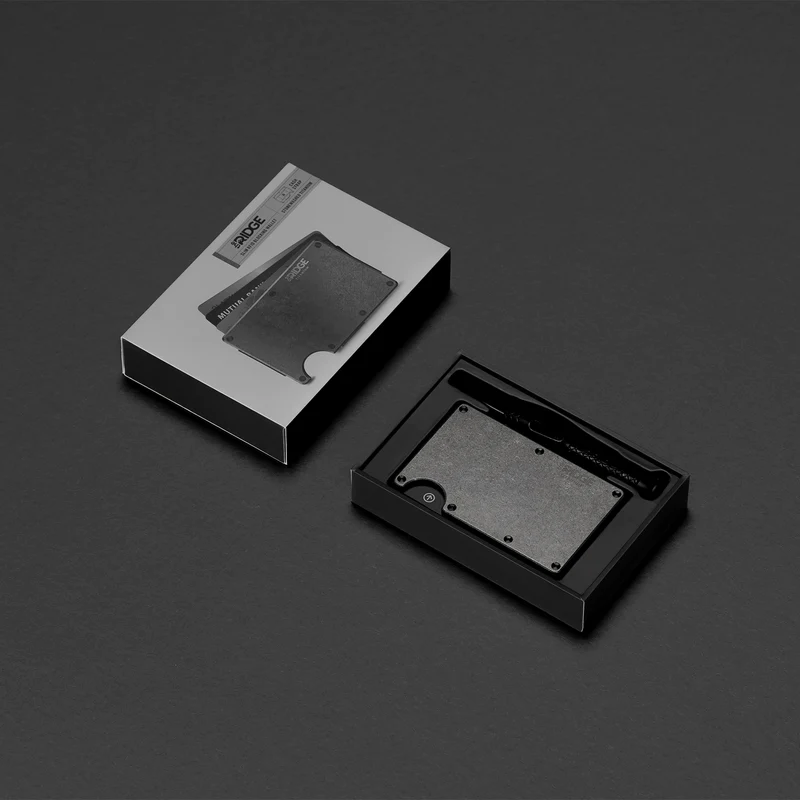 Ridge Wallet | Stone Washed Titanium - Cash Strap