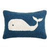 whale hook pillow