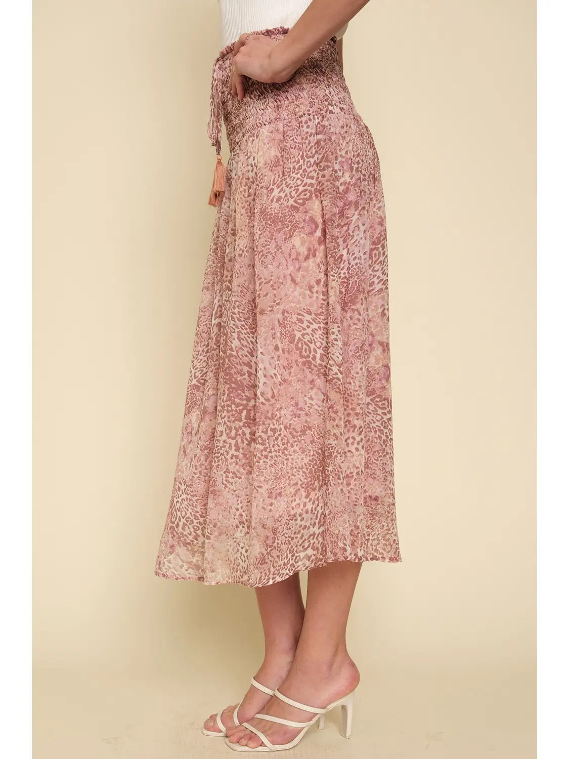 Smocked Yoke Long Skirt