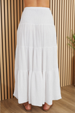 TIERED COTTON SKIRT