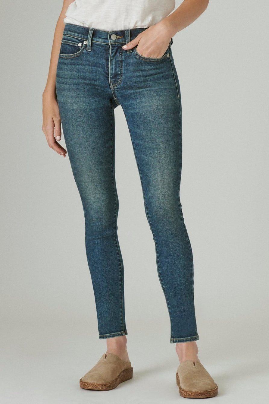 Lucky Brand Mid Rise Ava Skinny Jean Lyell | front 2