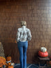 MID RISE FLARE WITH PATCH PK AND TROUSER HEM DETAILS