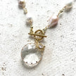 Fresh Water Pearl Necklace with Crystal Charm 17