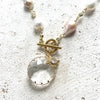 Fresh Water Pearl Necklace with Crystal Charm 17