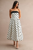 The Tricia Polka Dot Midi Dress