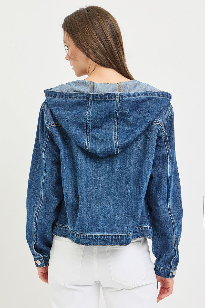 Basic Denim Jacket w/ Hoodie