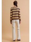 Angora Blend Relaxed Fit Wide Striped Sweater