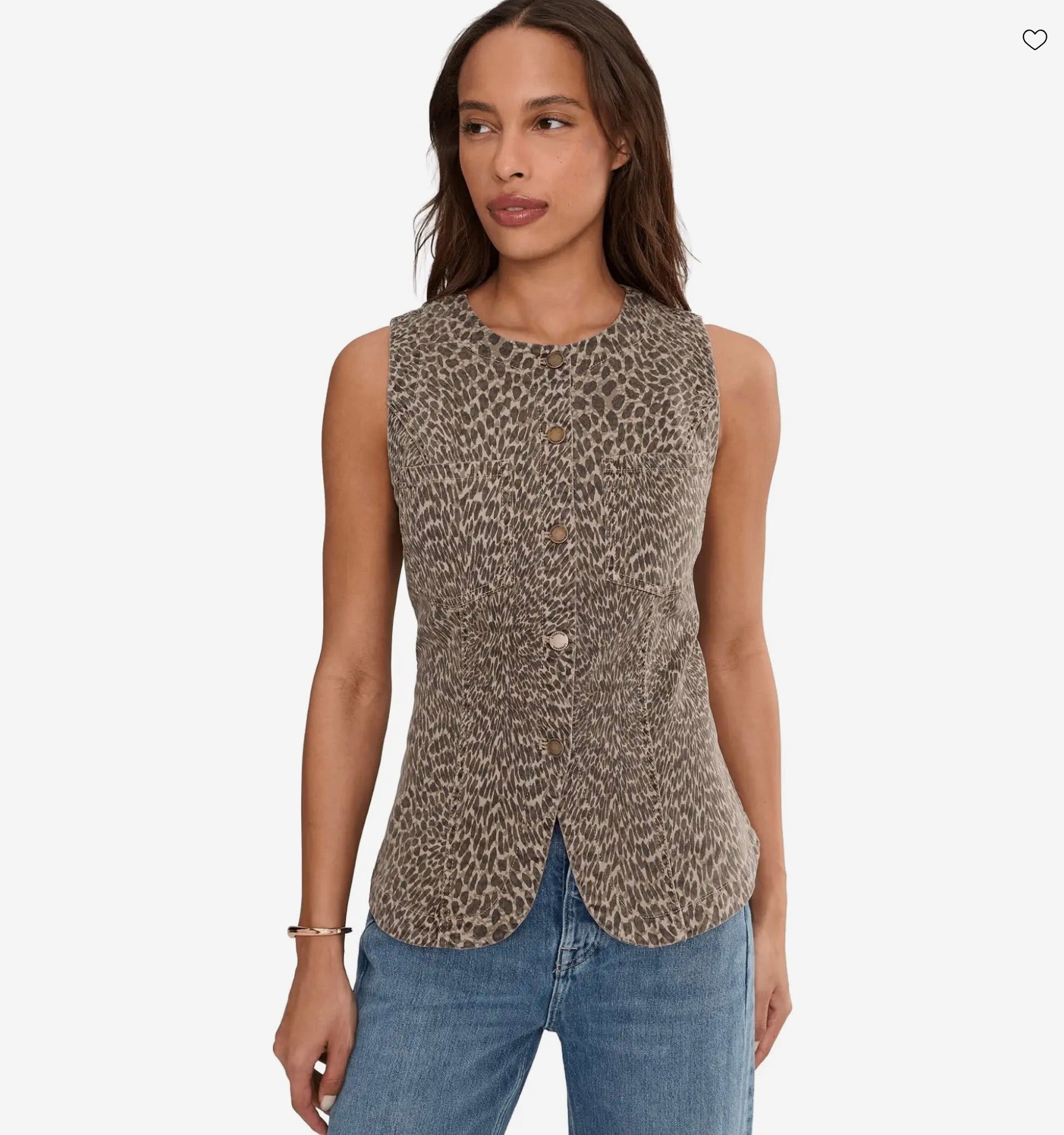 Crew Neck Split Front Vest