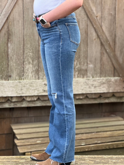 Midnight in Paris High Rise Slim Straight Jeans side