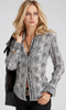 PETITE CHEETAH BUTTON DOWN SHIRT