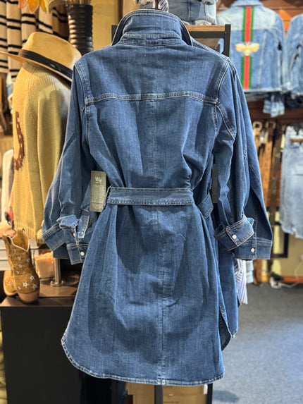 Marie Denim Shirtdress-Marie Blue back