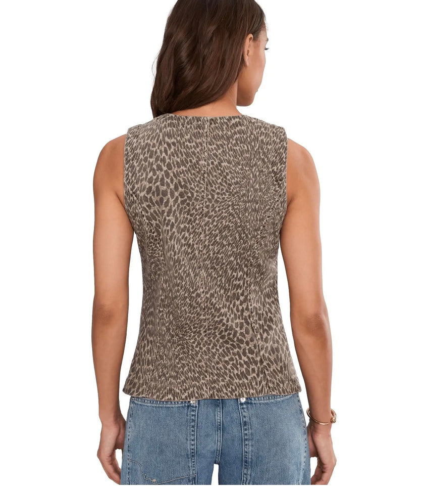 Crew Neck Split Front Vest