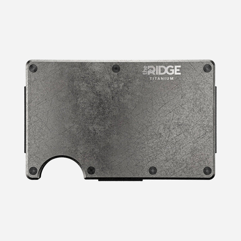 Ridge Wallet | Stone Washed Titanium - Cash Strap
