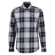 Barbour Edgar Tailored Check Shirt, mineral blue-front
