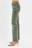 Mid Rise Straight Leg Corduroy Pants - TC